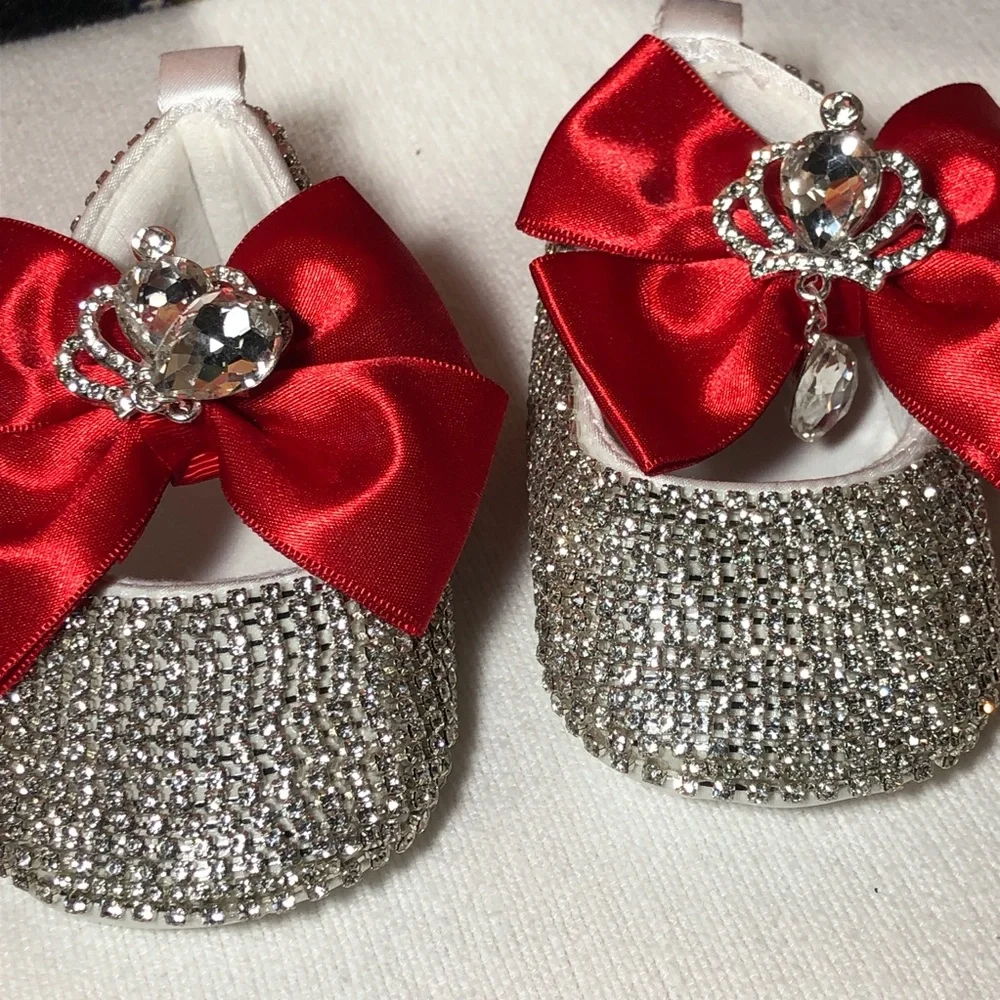 Girl Rhinestones Soft Bottom Toddler Size 1